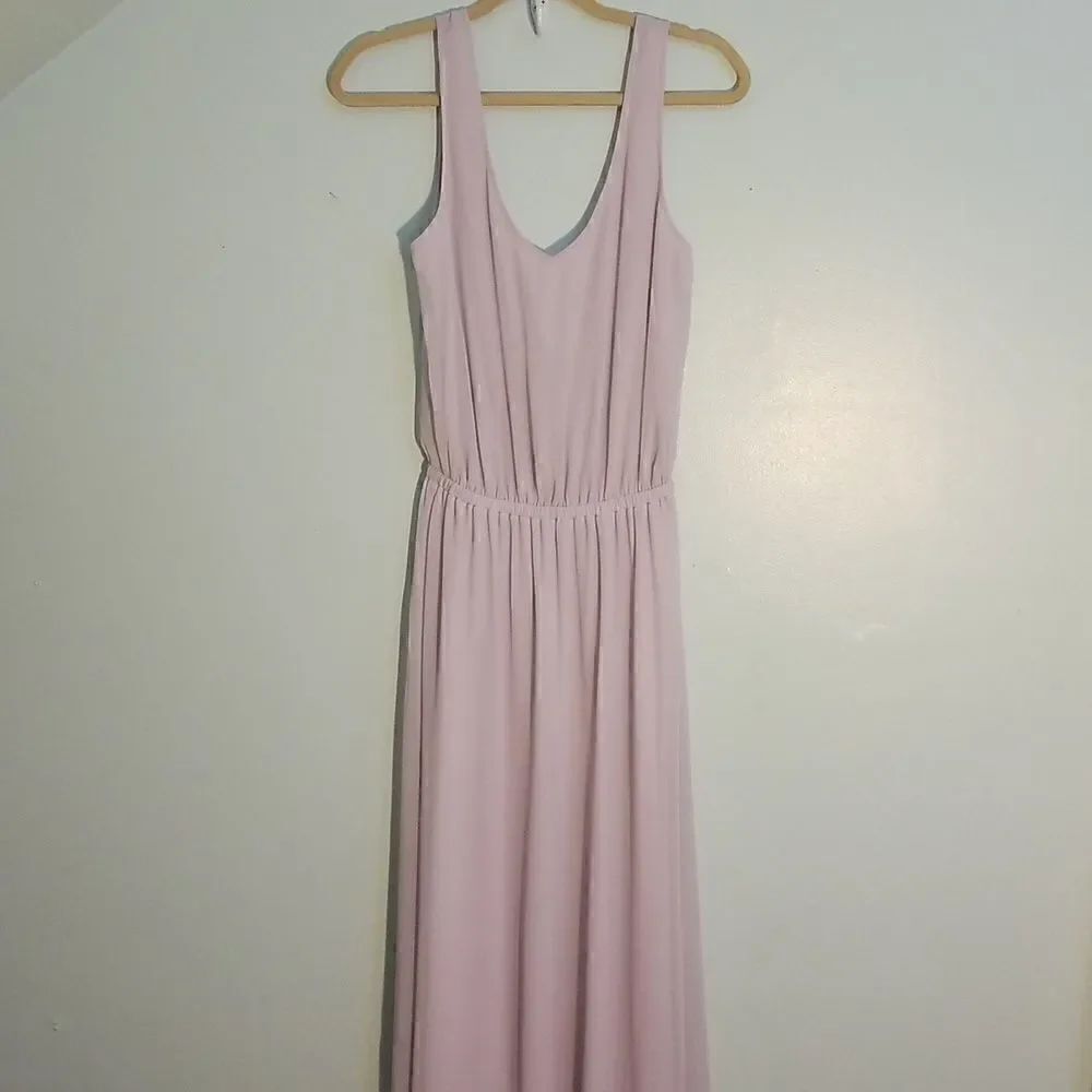 Show me your Mumu, light lavender floor length dress. Size L.